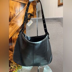 HOBO Black Leather Shoulder Bag